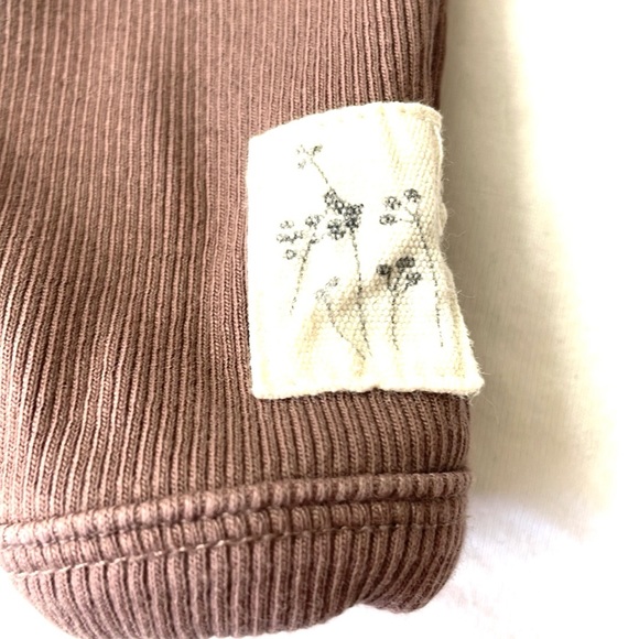 Zara Girls Brown Ribbed Leggings, Size 7 - Picture 3 of 5